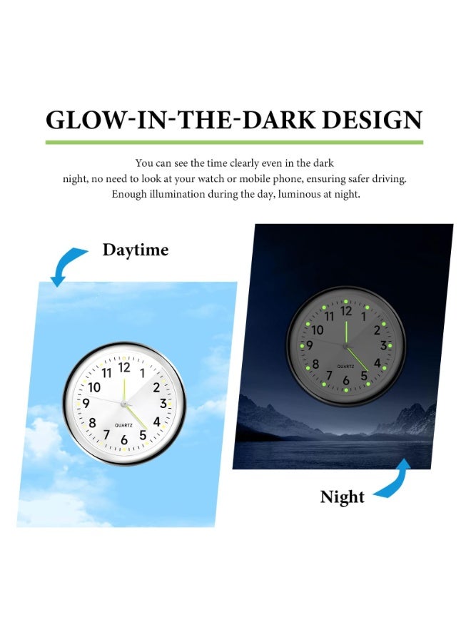 LAMAY Car Clocks for Dash - Glow in The Dark Car Dashboard Watch,Quartz Dashboard Watch, Automotive Replacement Clocks, Stick On Clock for, for Home, Truck - Image 2
