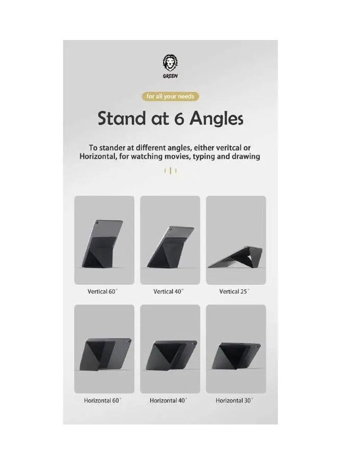 GREEN LION Premium Leather Tablet Stand ( 9" - 12.9" ) - Black - Image 5