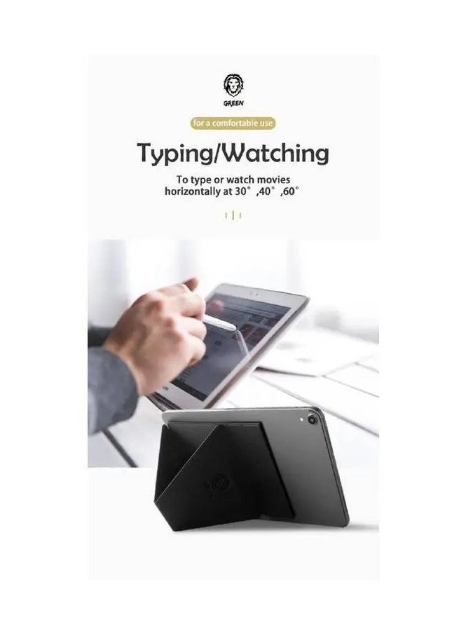 GREEN LION Premium Leather Tablet Stand ( 9" - 12.9" ) - Black - Image 4