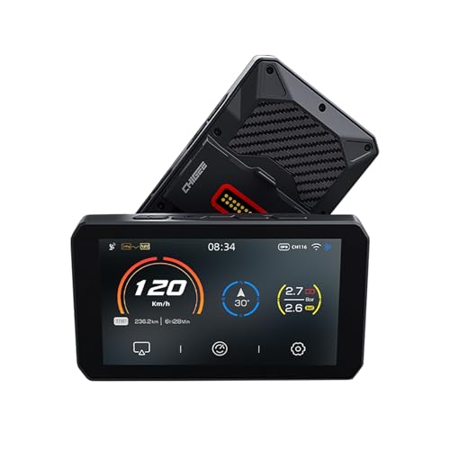 CHIGEE AIO-5 Play for BMW Motorcycles, 3-Pin Interface, Plug-and-Play Smart Display with CarPlay & Android Auto, 60FPS Mode, IP68 Waterproof, Built-in GPS, Anti-Theft Alarm, Data Reading - Image 1