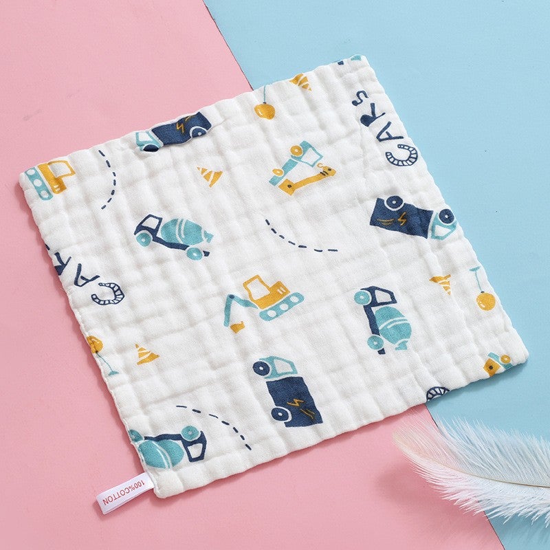 Six-Layer Pure Cotton Baby Washcloths Soft High-Density St. Mill Truck] 