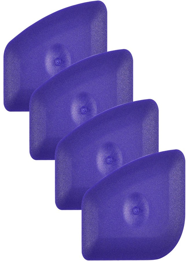 AHCHAY Small Handy Plastic Scraper Flexible Card Round Edge for Home Universal Cleaning Squeegee, Pack of 4 - Image 1