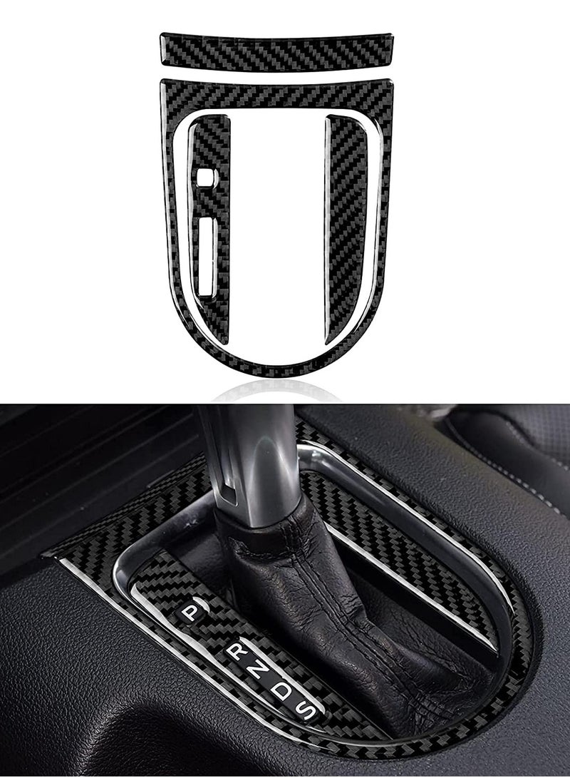 SOLARAE Carbon Fiber Shift Panel for Ford Mustang GT (2015-2021) - Interior Modification Accessory, Decorative Frame Cover Sticker, Custom Decal for Enhanced Car Interior Style. - Image 1