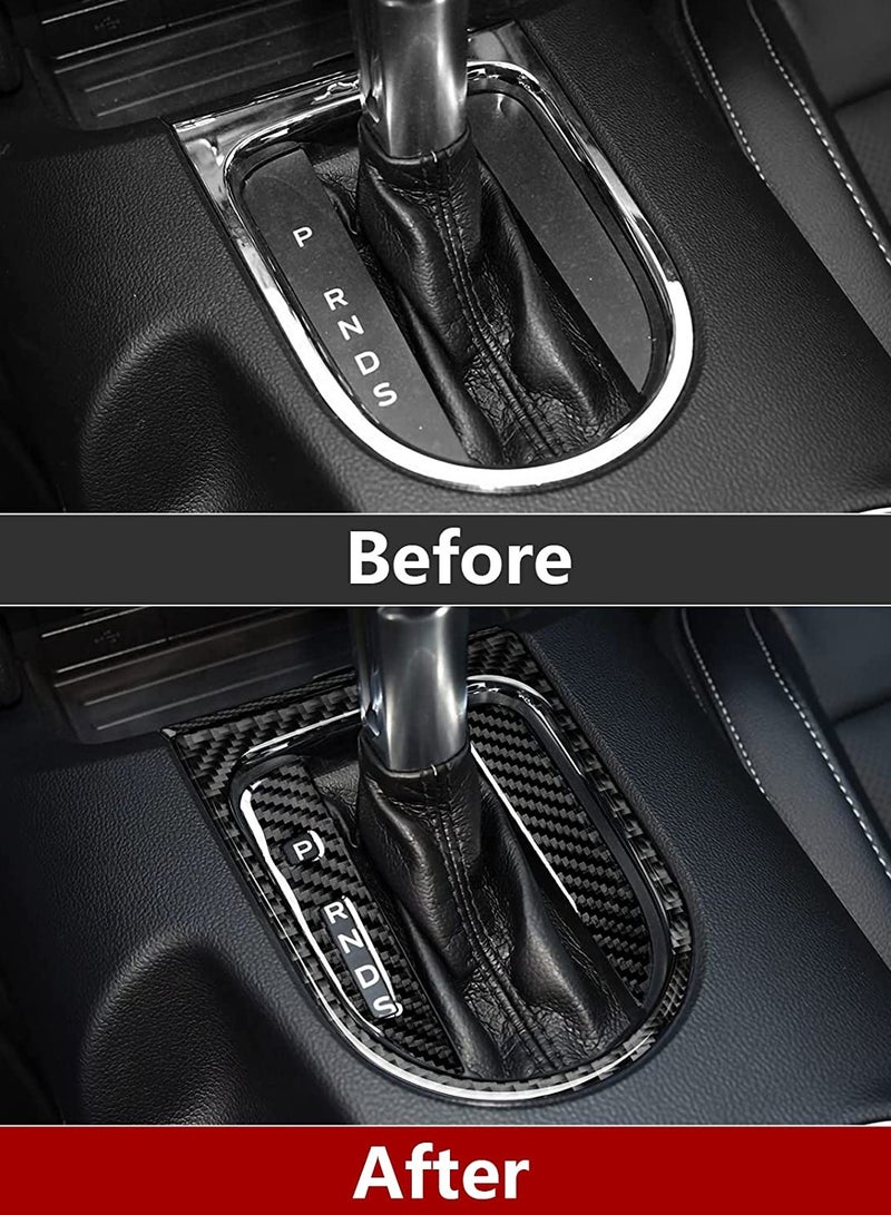 SOLARAE Carbon Fiber Shift Panel for Ford Mustang GT (2015-2021) - Interior Modification Accessory, Decorative Frame Cover Sticker, Custom Decal for Enhanced Car Interior Style. - Image 3