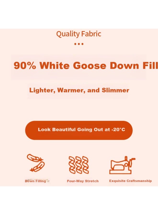 Pandas Panda Companion Women's Down Pants Winter New 90% White Goose Down Slim Fit Thickened Fleece Shark Pants Warm Cotton Pants - Image 4