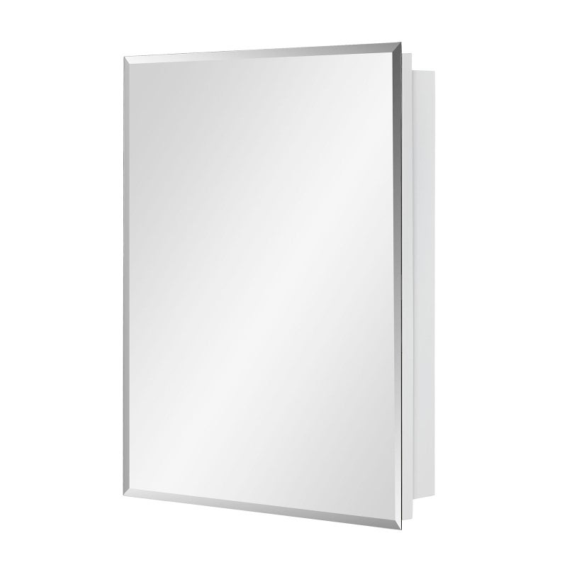 IDYLLOR Bathroom Medicine Cabinet with Beveled Edge Mirrored Door 20 x 26 inch, Recessed or Surface Mount, with Adjustable Glass Shelves - Image 4