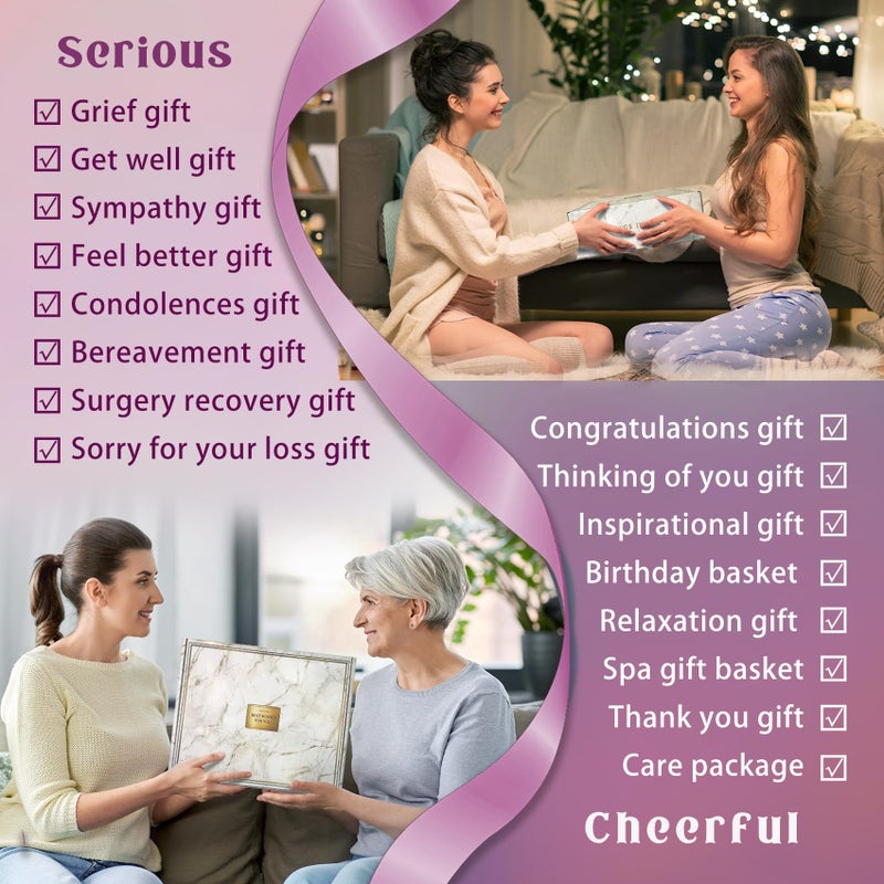 AHAGIFTREE Gift Baskets for Women,11PC Birthday Gifts,Think of You,Thankyou ,self care,care package,relaxation,new beginnings gifts for women,friend,mom,sister - Image 2