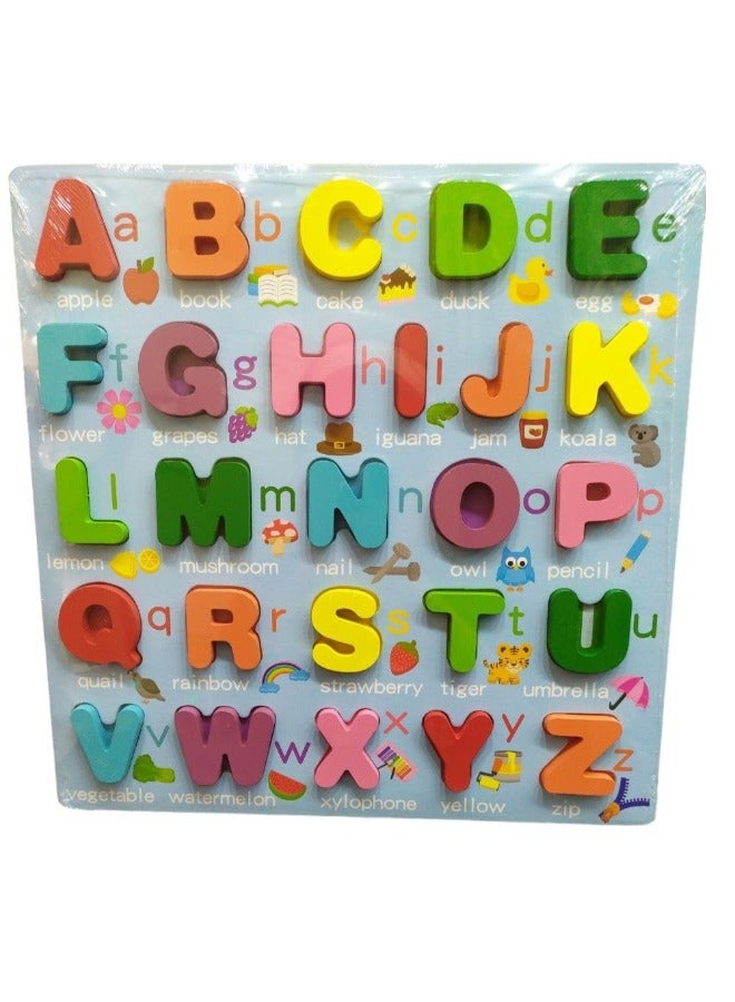 Treecat Puzzle Wooden Toys Number Alphabet ABC Jigsaw 3D Grasp Board Kids Educational Developing Toy. 