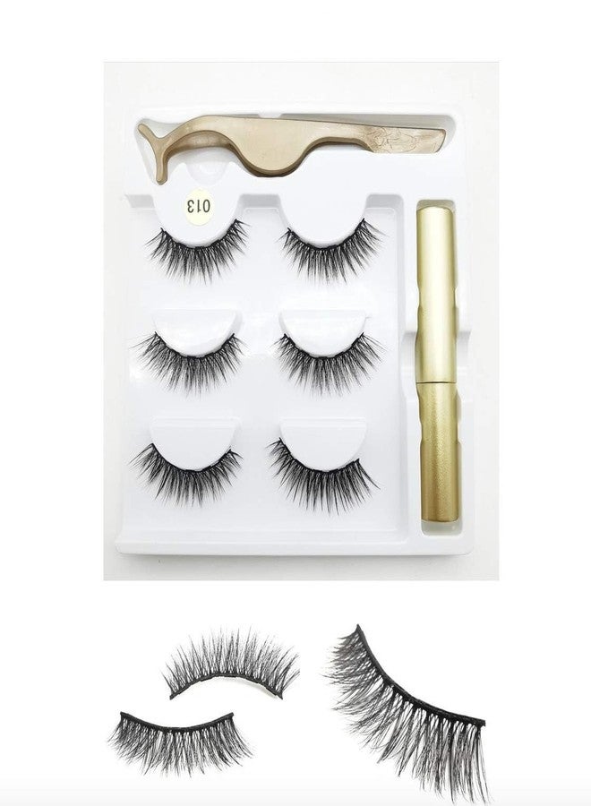 Shopfleet 3 Pairs Magnetic False Eyelash with 1 Waterproof Magnetic Eyeliner Kit, India's First 8D Faux Mink Eye lashes, Natural & Long Lasting Reusable Lashes, Free Applicator, No Glue needed - Image 1