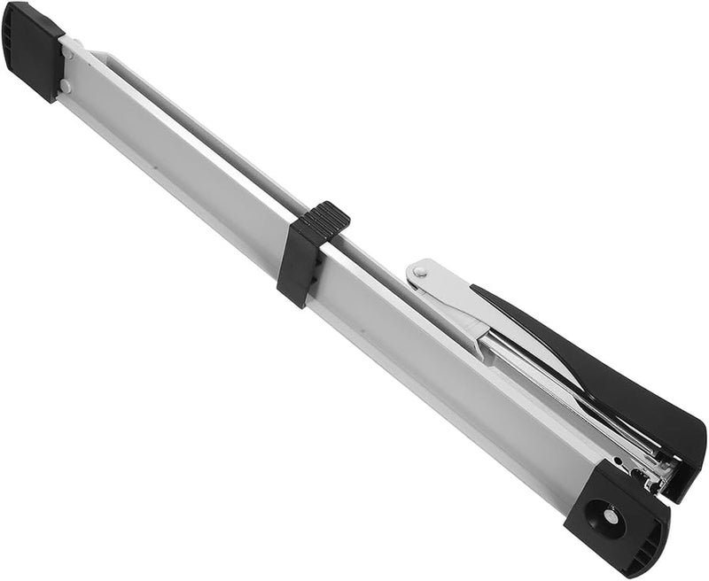Long Arm Desktop Stapler Silver Large Capacity Labor Saving for Office School - Image 1