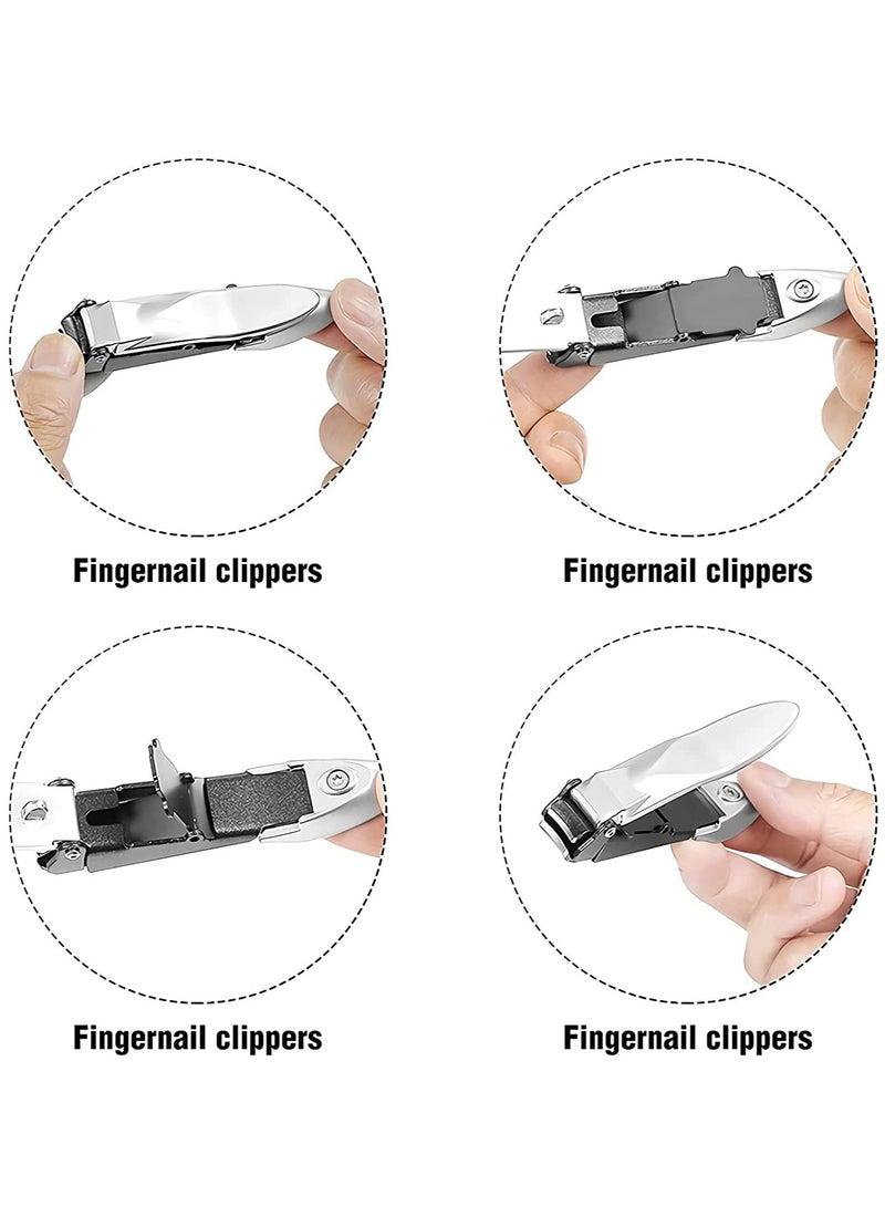 Nail Clippers with Catcher for Men and Women - Heavy-Duty Fingernail and Toenail Trimmer for Thick Nails - Complete Travel Nail Care Kit for Easy Trimming and Shaping. - Image 5