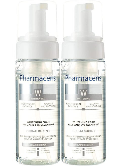 Puri Albucin I Whitening Foam Eye and Face Cleansing 150ml pack of 2