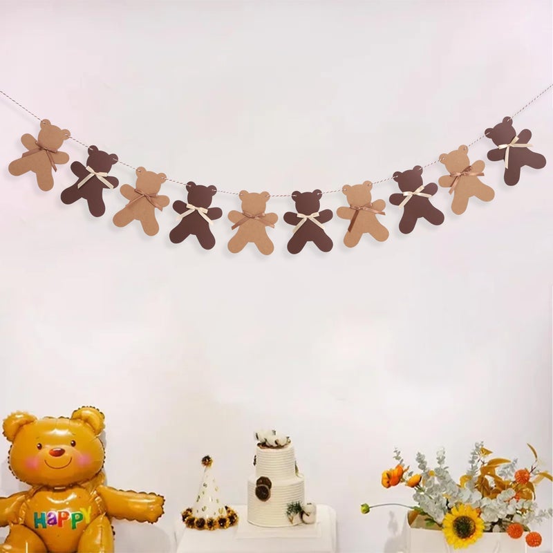 Agkvw We Can Bearly Wait Teddy Bear Garland -Teddy Bear Birthday or Gender Reveal Banner, We Can Bearly Wait Baby Shower Decorations - Image 5