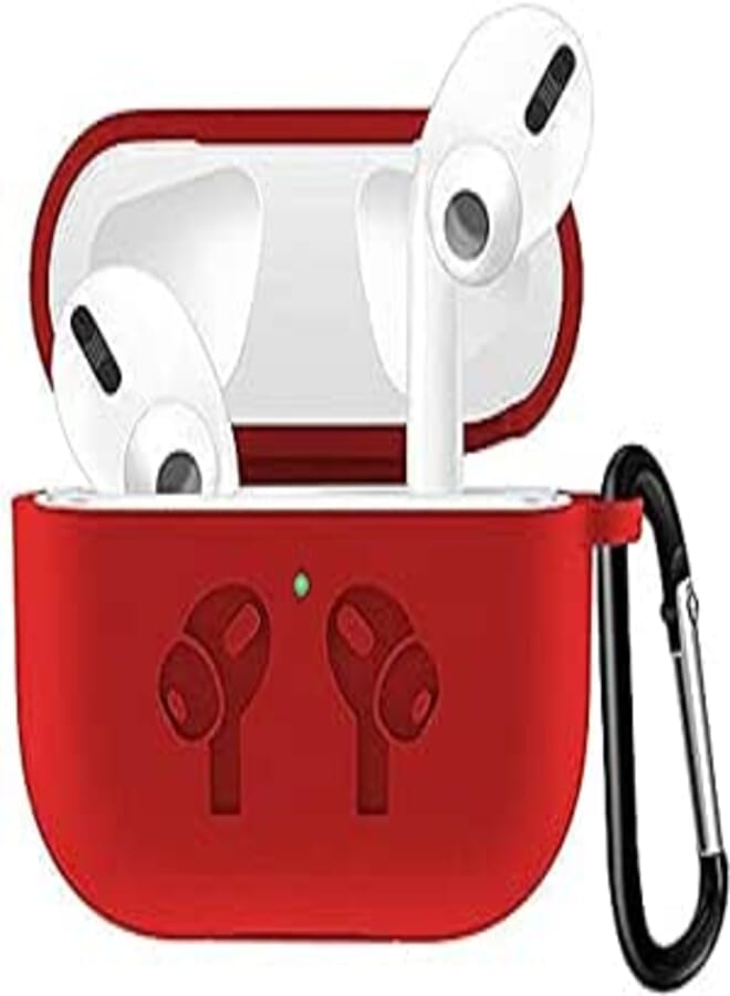 OR Shockproof Silicone Case Cover For Airpods Pro - Red