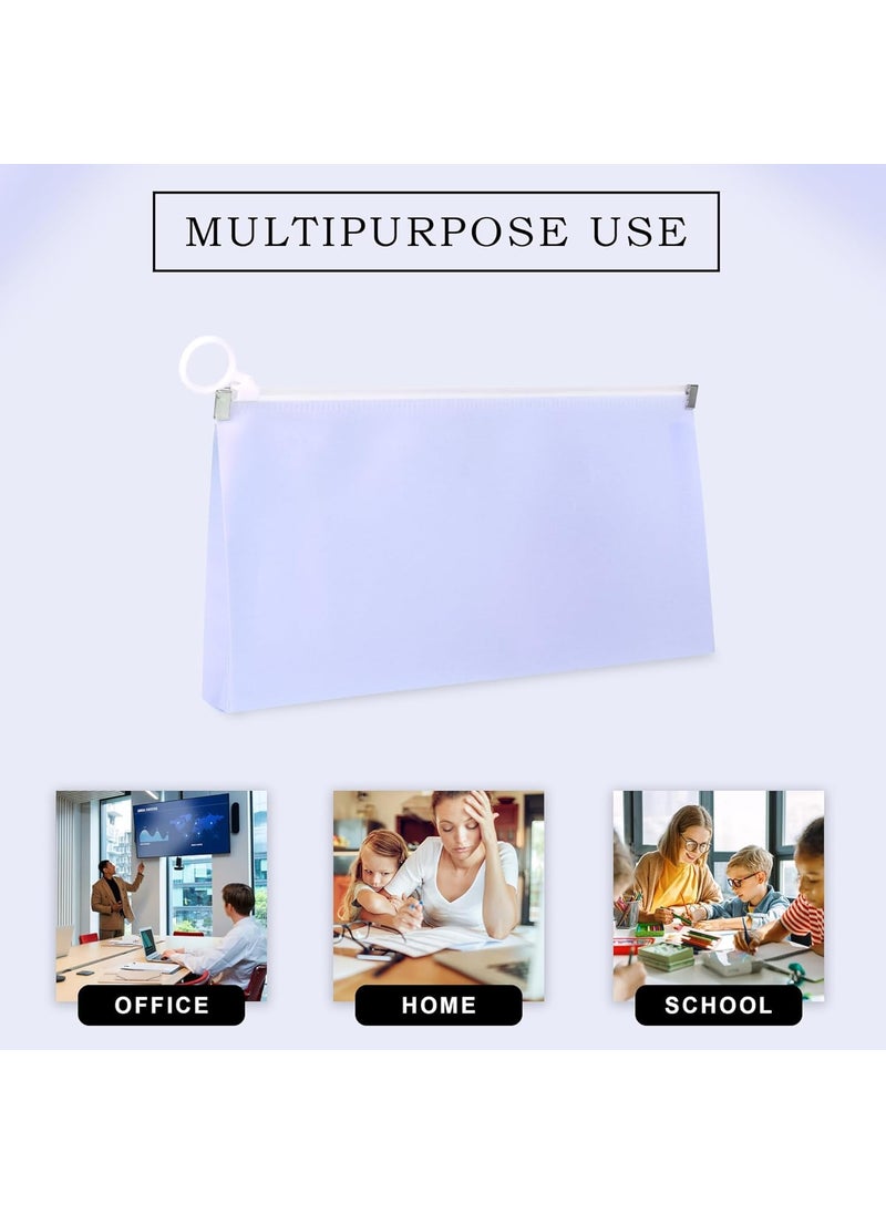 HOTMELT HOTMELT Passbook Pouch with Zipper Closing Unisex Pack of 6 MultiPurpose Pouch Hazy Purple Colour Organizer for Office Collage School Cute Cosmetic Bag for Women  - Image 5