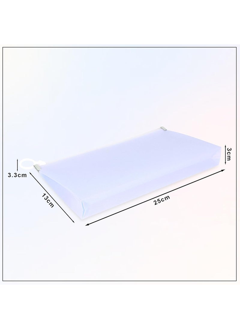 HOTMELT HOTMELT Passbook Pouch with Zipper Closing Unisex Pack of 6 MultiPurpose Pouch Hazy Purple Colour Organizer for Office Collage School Cute Cosmetic Bag for Women  - Image 4