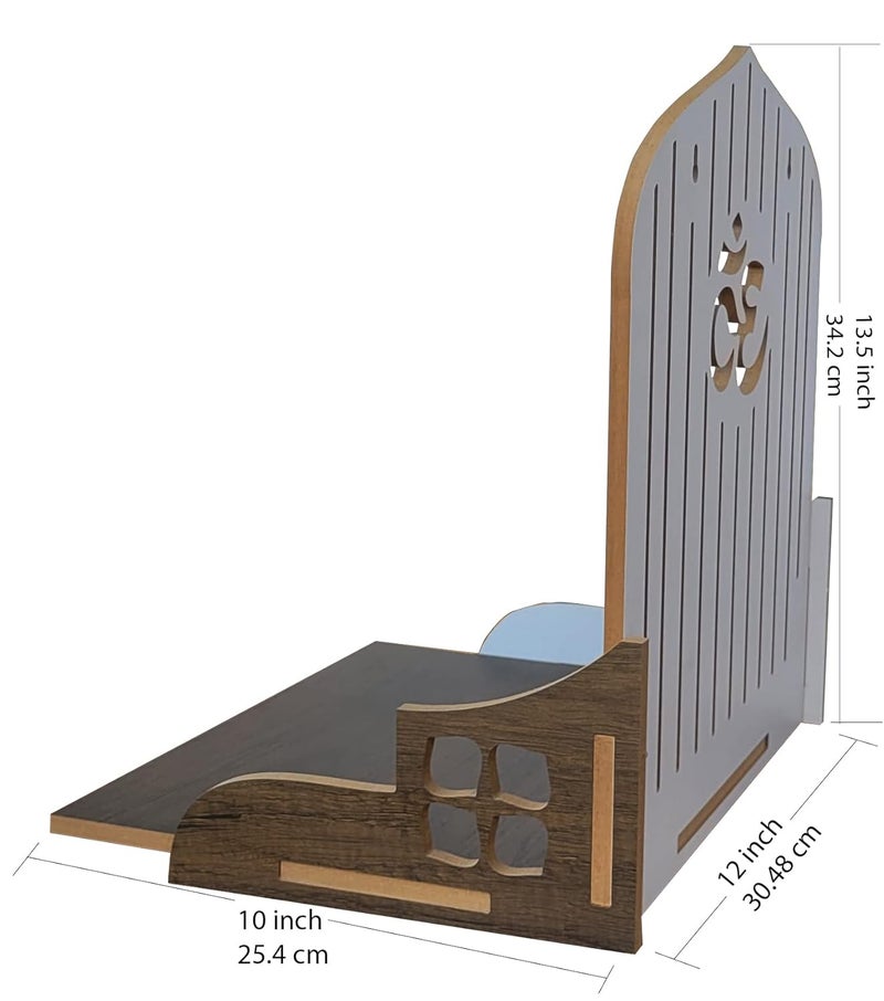 LINGAZ معبد بوذا الخشبي الصغير الجميل المصنوع يدويًا للمنزل والمكتب - Image 5