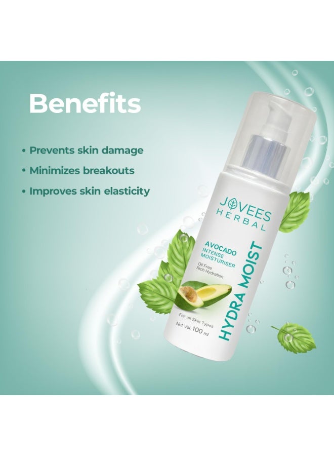 JOVEES Herbal Hydra Intense Moisturiser For Glowing & Hydrating Skin With Avocado And Chamomile Extract | Lightweight And Non Greasy Lotion | For All Skin Types- 100ml - Image 5