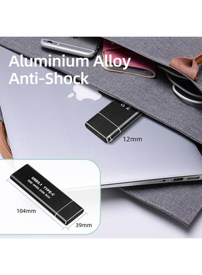 Aluminum M.2 NVMe SSD Enclosure – USB 3.1 Gen 2 to Type-C External Solid State Drive Case – Supports UASP & Sizes 2230/2242/2260 - Image 2