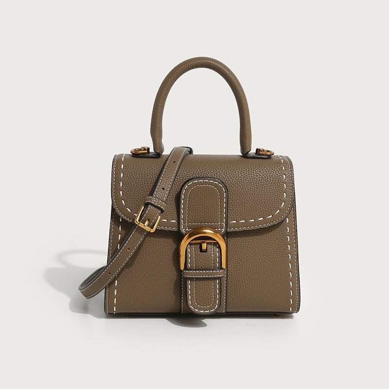 Bag Women'S Style Trendy Shoulder Crossbody Bag Saddle Bag Horseshoe Buckle Women'S Bag Kelly Bag Women'S Vintage Handbag - Image 1