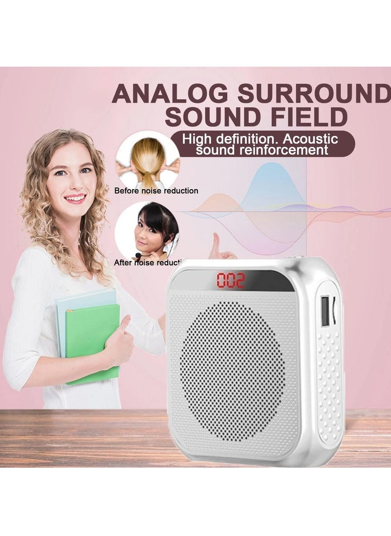 TRASSLE Portable Voice Amplifier for Teachers, Rechargeable Microphone for Teachers, Small Speaker Amplifier with Wired Microphone, PA System for Outdoors, Teaching, Meeting, Presentation, etc  - Image 4