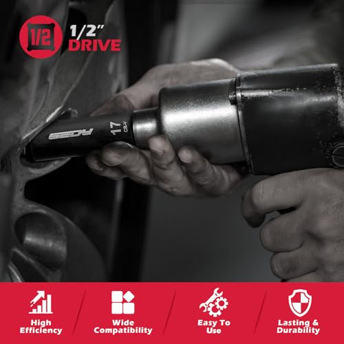 SEDY Master 1/2" Drive Impact Socket Set, 67-Piece Standard & Deep Master Impact Socket Set SAE 3/8"-1-1/4" & Metric 8-24mm Socket Set with Ratched Hand, Extension Bar, Reducer, Impact Universal Joint?Cr-V - Image 2