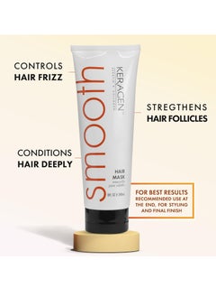 KERAGEN Keragen - Mask for Dry Damaged Hair, 8 Oz - Deep Moisturizing Conditioning Treatment, Repairs and Restore, Frizz-Free Infused with Keratin, Panthenol, Collagen, Jojoba Oil  - Image 2