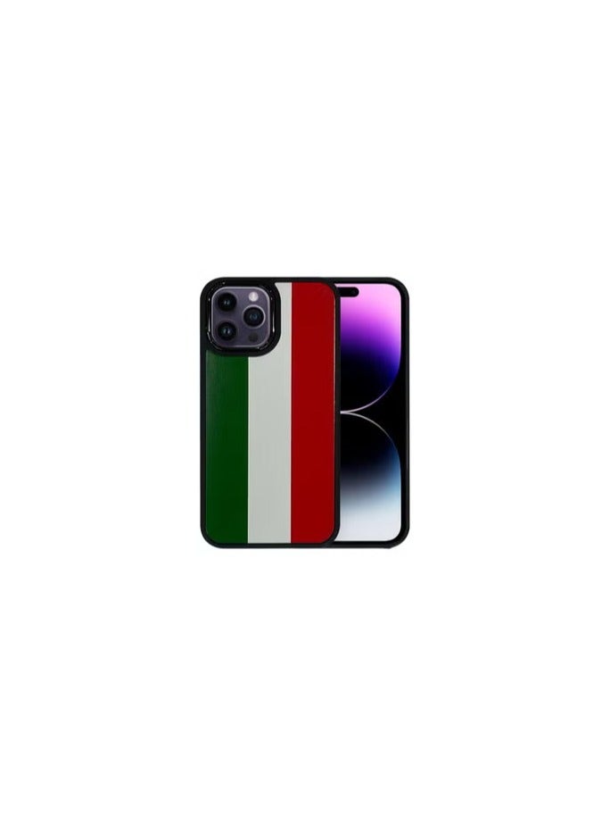 CATANES (for iPhone 14 Pro Max) Case, Hard PC Case, Shockproof Protective Case Cover / Italy Flag - Side Black - Image 1