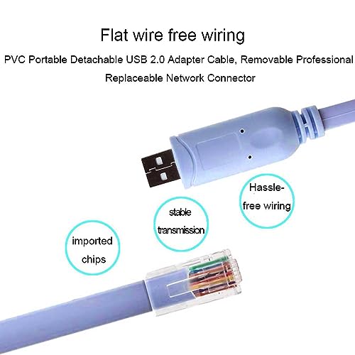 Teykst USB to RJ45 Console Cable, USB Console Cable Compatible with Cisco, HP,Huawei,Arista,Opengear,Aruba,Juniper Routers Switches for Laptops in Windows, Mac, Linux with FT232 Chipset,1.8m,Blue - Image 5