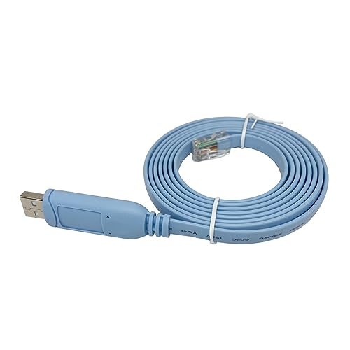 Teykst USB to RJ45 Console Cable, USB Console Cable Compatible with Cisco, HP,Huawei,Arista,Opengear,Aruba,Juniper Routers Switches for Laptops in Windows, Mac, Linux with FT232 Chipset,1.8m,Blue - Image 3