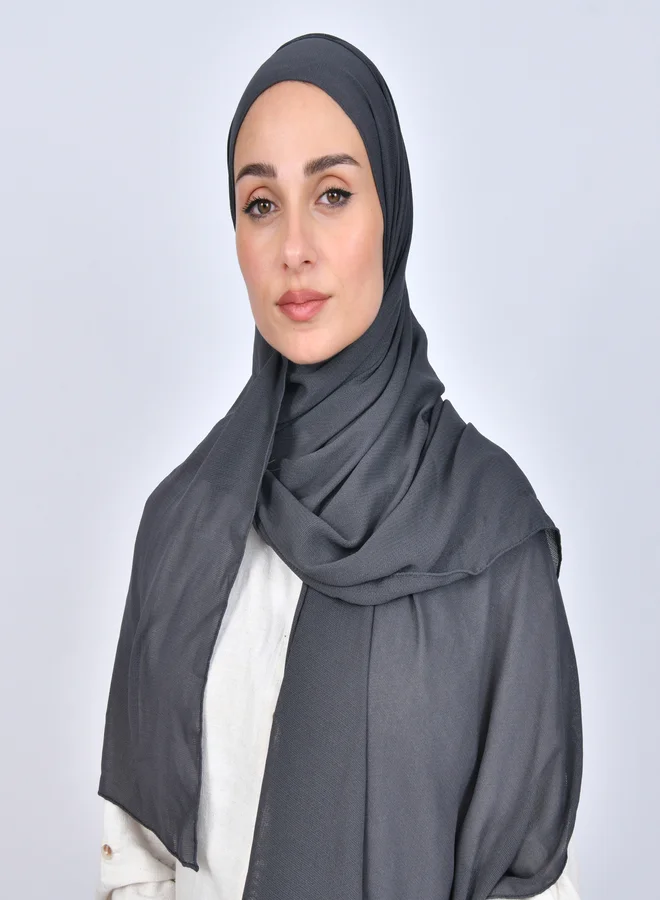 عبايات حوراء طرحه شاش باللون الرمادي