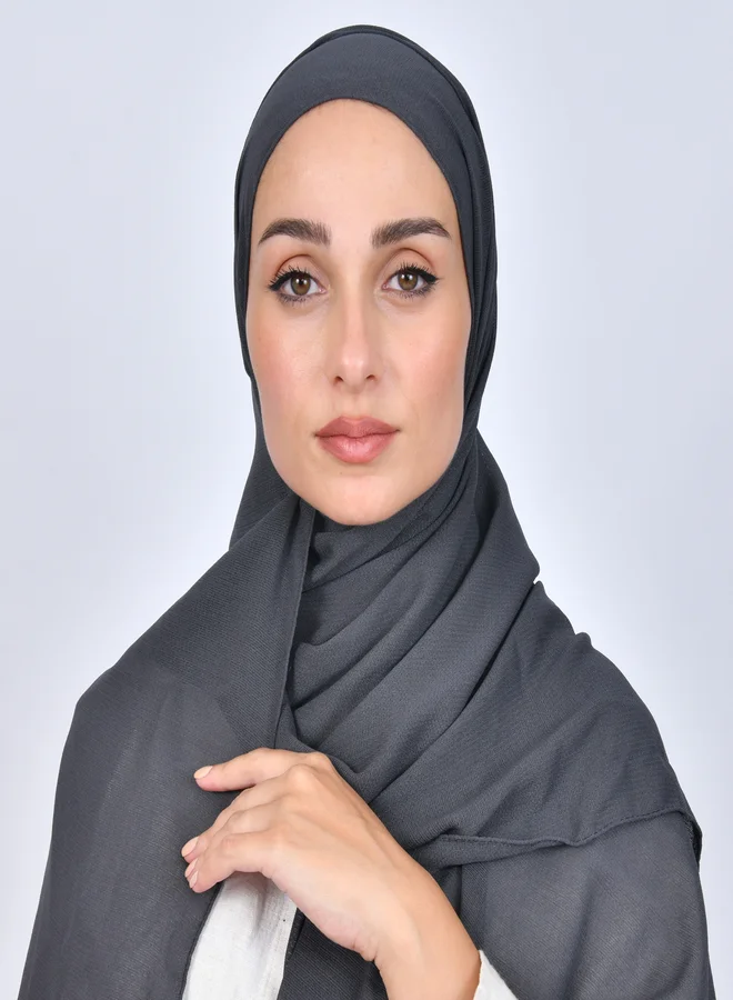 عبايات حوراء طرحه شاش باللون الرمادي