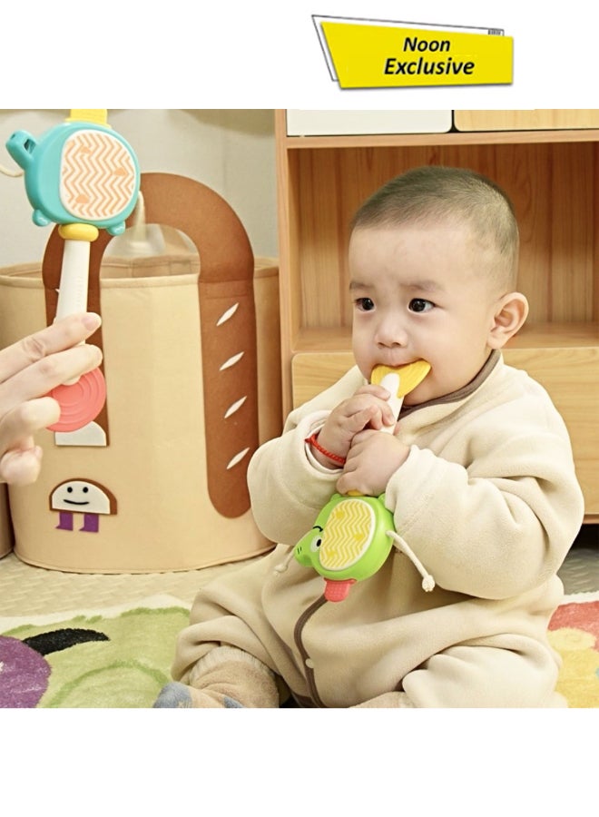 COGNIKIDS لعبة رنين الفيل للأطفال - رنين سيليكون ناعم مع صفارة مدمجة وصوت الطبول | خفيف الوزن، خالي من BPA، لعبة حسية ممتعة للأطفال من 6 أشهر فما فوق | تدليك للثة 1 قطعة - Image 1