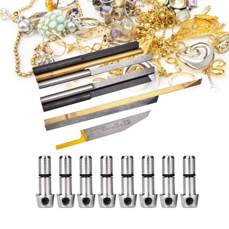 Sorandy Jewelry Engraver Tools,Engraving Cutting Bits for Pneumatic Impact Engraving Machine Jewelry Tool Edge Tungsten Steel Carving Graver Knife - Image 2