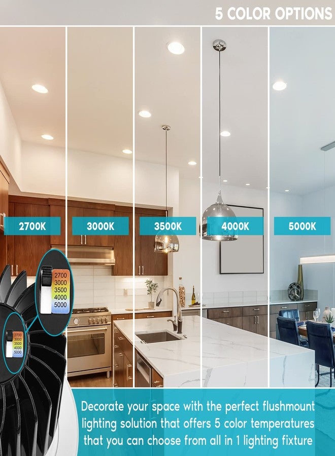 LUXRITE إضاءة لوكسرايت LED غائرة مقاس 6 بوصات مع صندوق توصيل، 24 واط، 1850 لومن، 5 ألوان قابلة للاختيار من 2700 كلفن إلى 5000 كلفن، إضاءة LED غائرة عميقة، إضاءة موجهة بزاوية 38 درجة، قابلة للتعتيم، مقاومة للماء، حاصلة على تصنيف IC، مدرجة في قائمة ETL - Image 2