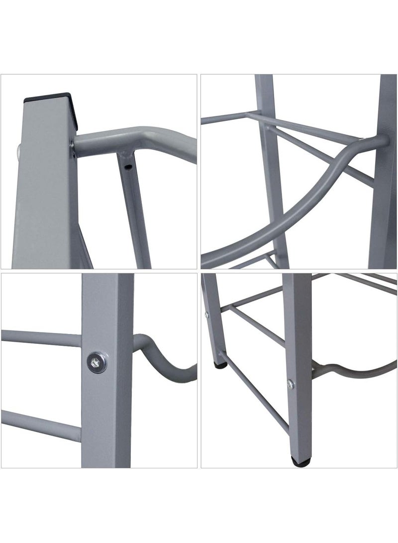 جيهام حامل زجاجات مياه لـ 6 زجاجات، رف أباريق مبرد مياه ثلاثي الطبقات، منظم أباريق مياه متطور من الفولاذ الكربوني عالي التحمل مع حماية أرضية قابلة للتعديل للمنزل والمطبخ والمكتب والمطعم - Image 4