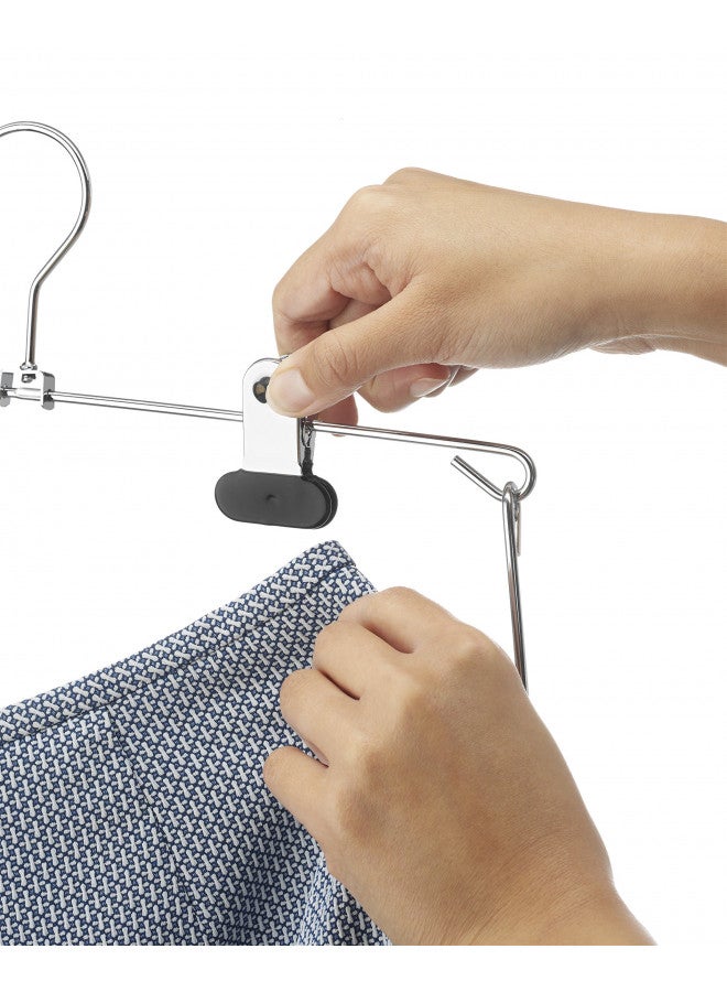 Whitmor 4-Tier Folding Skirt Hanger Chrome / Black - Image 4