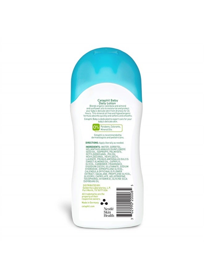 Cetaphil Baby Daily Lotion with Organic Calendula, Mother's Day Gifts, Hypoallergenic, Sweet Almond & Sunflower Oils,6.7 Fl. Oz (Packaging May Vary) - Image 2