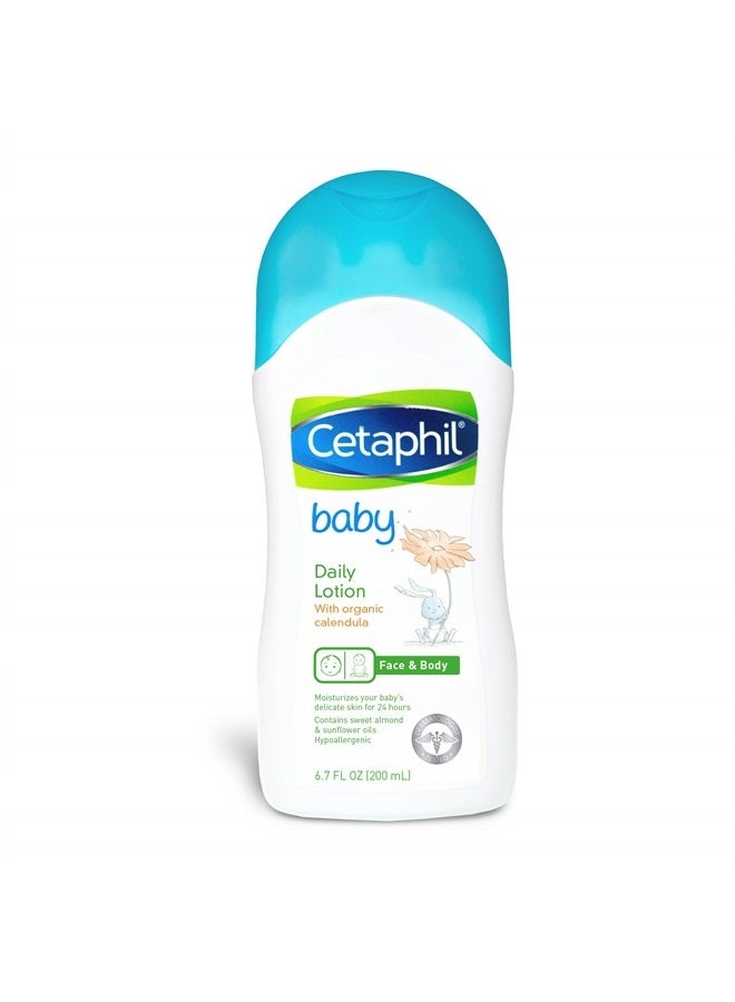 Cetaphil Baby Daily Lotion with Organic Calendula, Mother's Day Gifts, Hypoallergenic, Sweet Almond & Sunflower Oils,6.7 Fl. Oz (Packaging May Vary) - Image 1