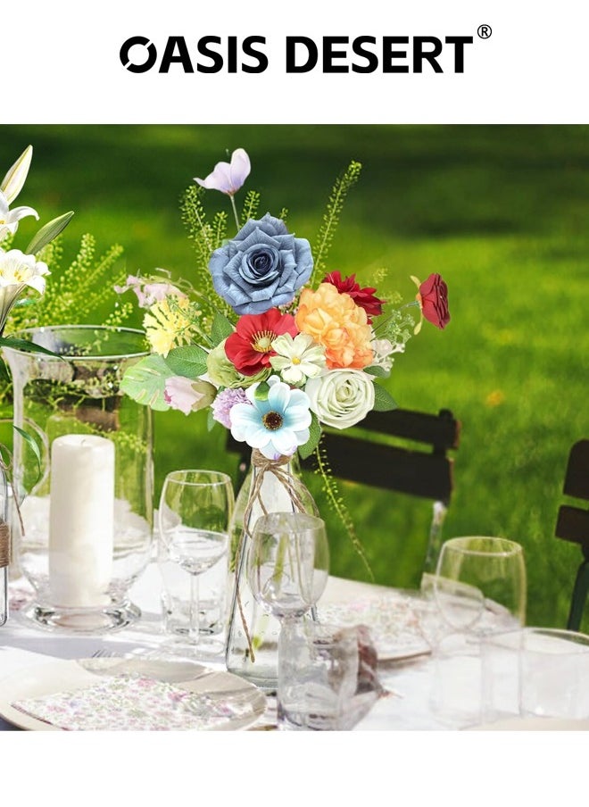 OASIS DESERT Colorful Artificial Flowers Combination Box Set Fake Flowers DIY Wedding Decoration Fake Flowers Home Decoration Indoor Artificial Flowers  - Image 3