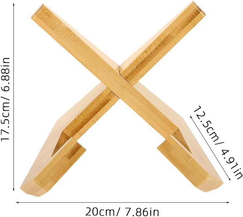 Wooden Cookbook Stand Portable Mini Holder for Recipe Book Display Rack Kitchen Counter Reading Book Stand Multi-Function Holder for Cooking - Image 2