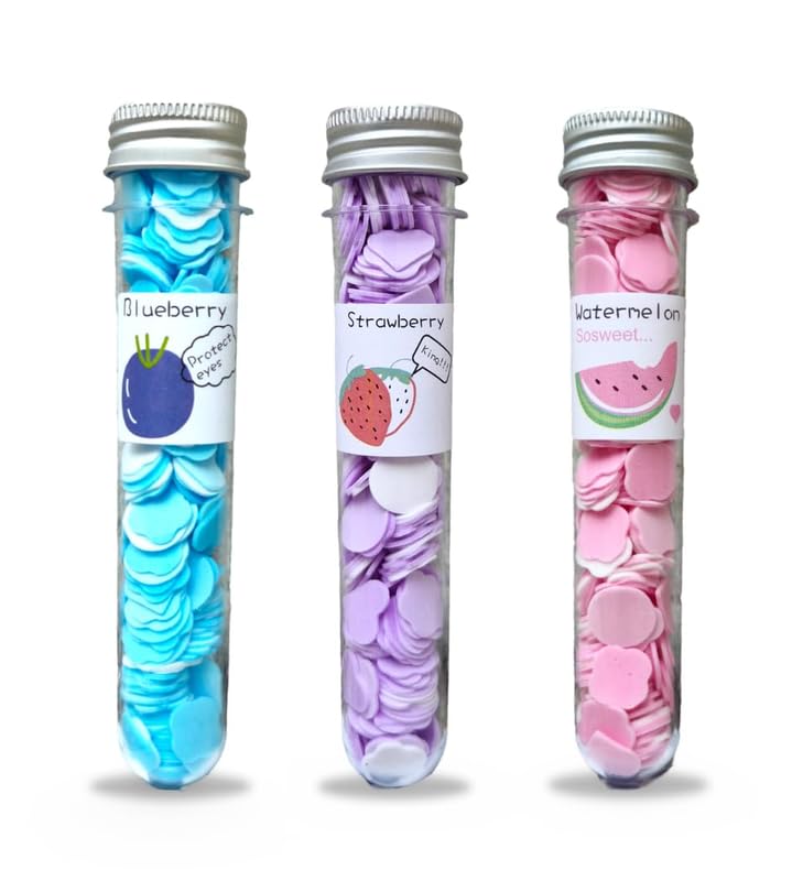 Generic CursiveTrendy Paper Soap Strips For Travel Essential For Women Men Kids Travel Accessories Dissolvable Sheets For Hand Wash Tube Box Pack of 3 BlueberryStrawberryWatermelon  - Image 1