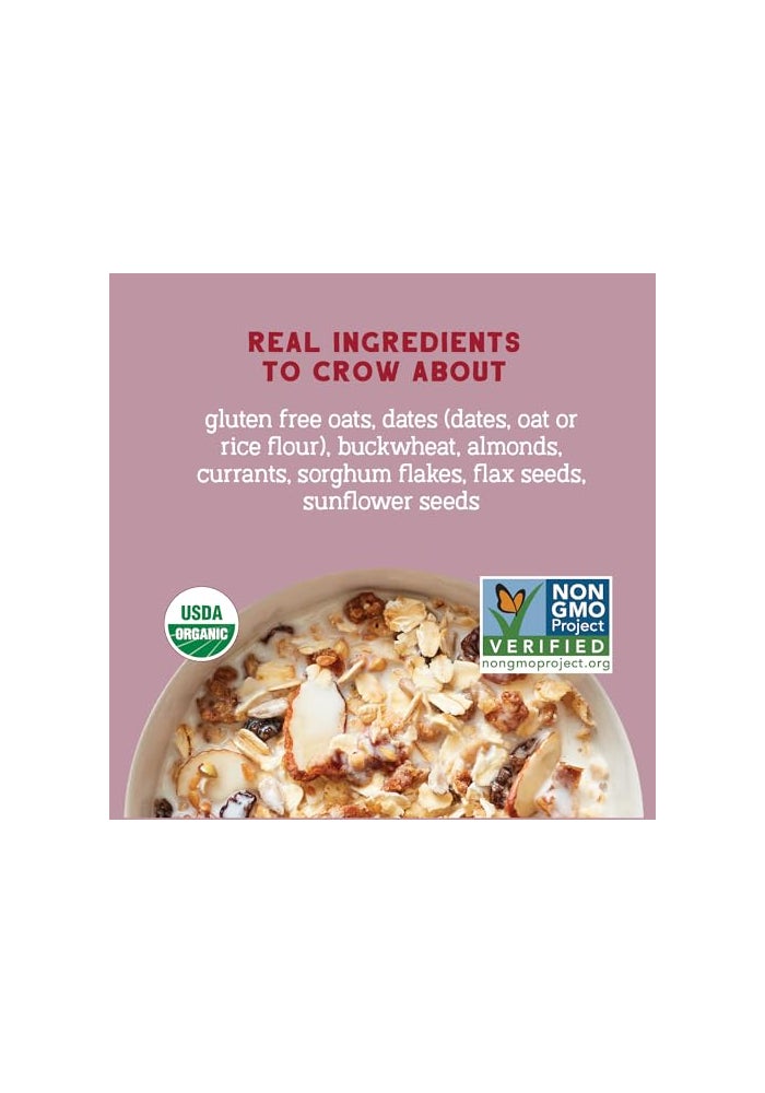 Seven Sundays Organic Muesli Cereal Farmers Market Almond Date Currant 12 Oz Bag Gluten Free 0g Added Sugar Enjoy Warm Cool or as Overnight Oats - Image 5