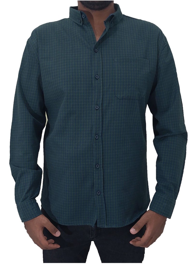 TOPAZ - Multicolored cotton shirt with front pocket from Topaz - Image 1