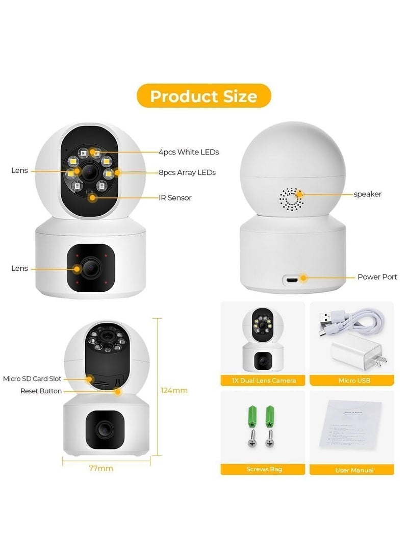 GARYVIZ GARYVIZ 2MP Full HD Smart WiFi CCTV Camera 360 Pan Tilt TwoWay Audio Motion Alerts Night Vision Remote Access SD Card Support Up to 128GB V380 Pro Indoor Home Security Camera  - Image 2