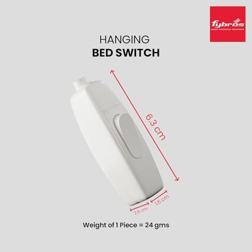FYBROS Bed Switch, Light Switch 2A 220-240V, High Strength Polycarbonate, Pack of 5, Made in India - Image 3