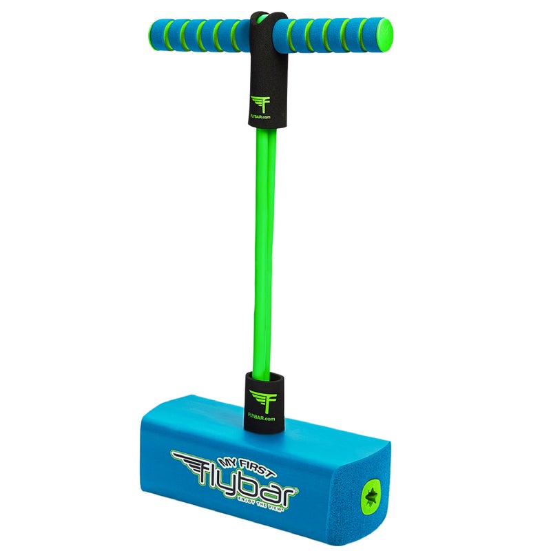 Flybar My First Foam Pogo Jumper for Kids Fun and Safe Pogo Stick, Durable Foam and Bungee Jumper for Ages 3 and up Toddler Toys, Supports up to 250lbs (Blue) - Image 1