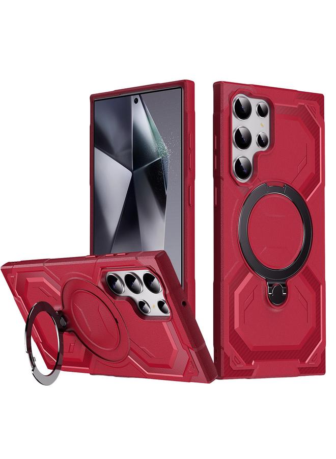 S-TOP Case For Samsung Galaxy S22 Ultra 5G Frosted MagSafe Holder Phone Case - Image 1