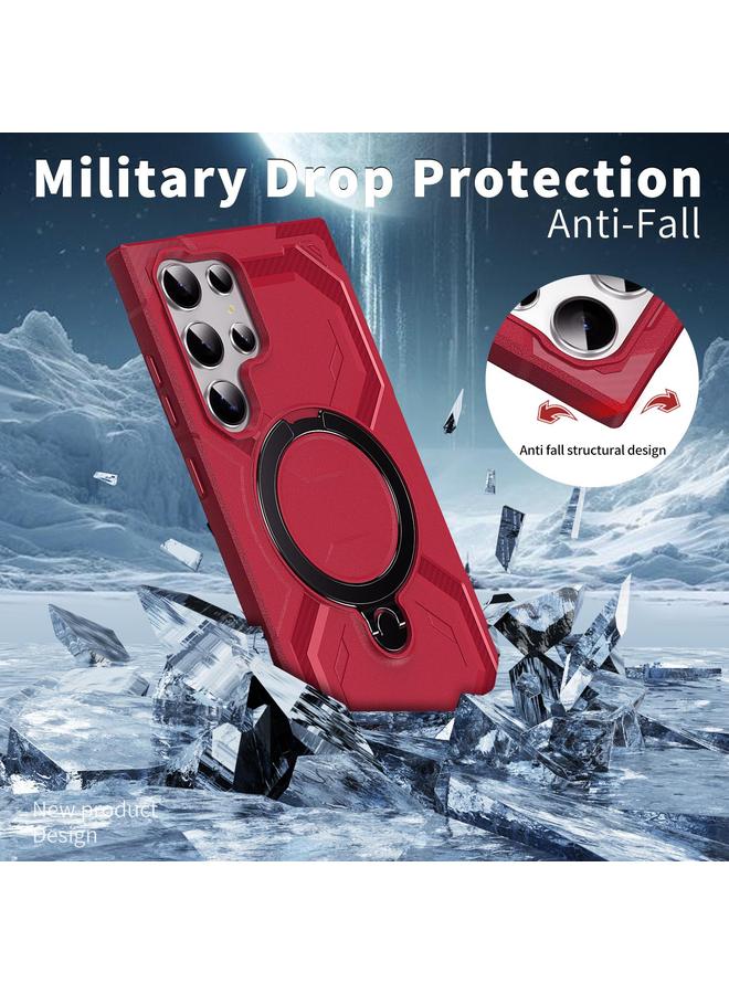 S-TOP Case For Samsung Galaxy S22 Ultra 5G Frosted MagSafe Holder Phone Case - Image 3