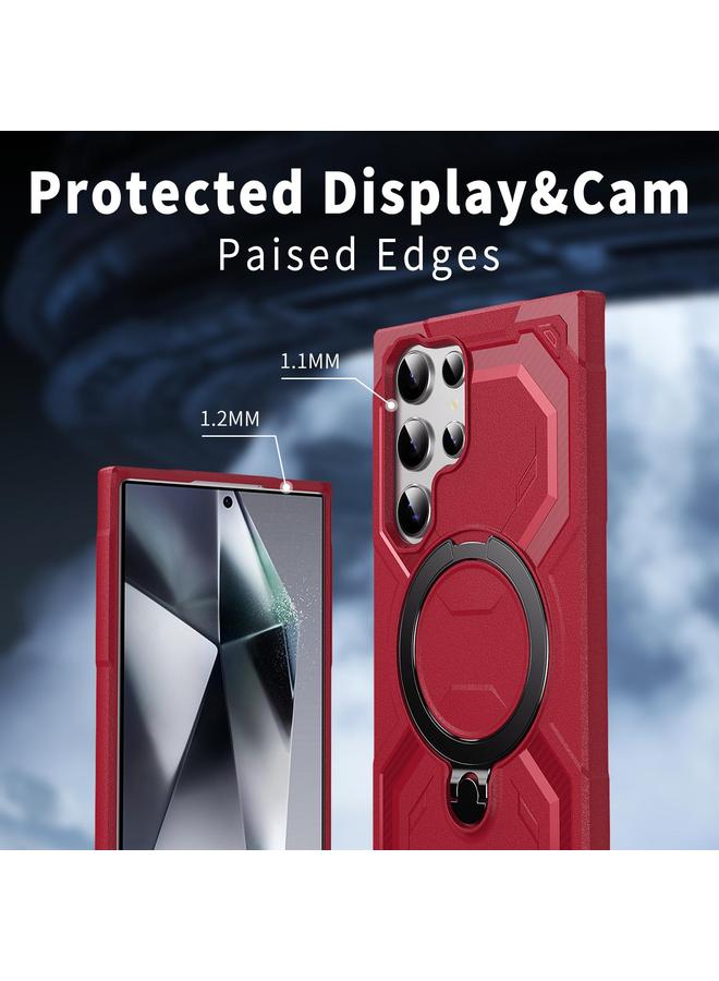 S-TOP Case For Samsung Galaxy S22 Ultra 5G Frosted MagSafe Holder Phone Case - Image 4